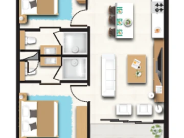 Appartement de 2 Chambres