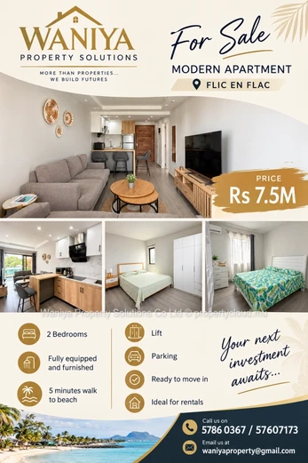 Modern 2-Bedroom Apartment in Flic en Flac