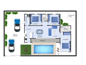 Maison de 3 Chambres