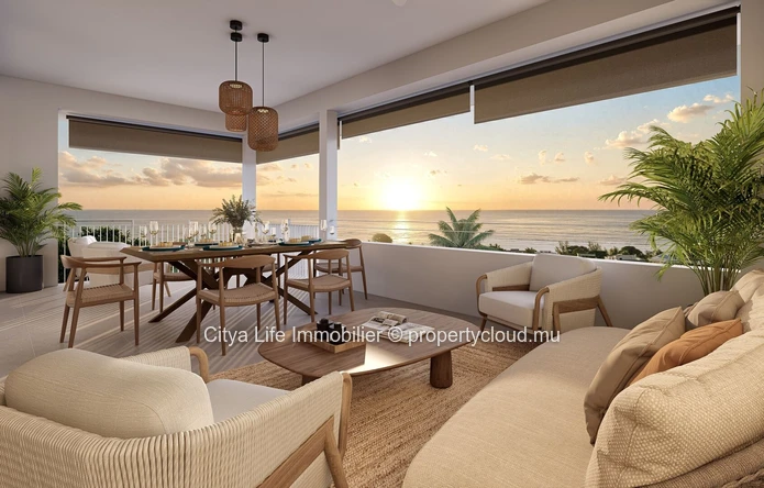 Appartement 3 chambres de 183m² avec piscine à Tamarin