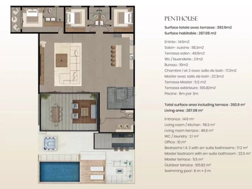 Appartement de 3 Chambres