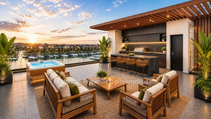 Villa contemporaine d’exception au cœur de La Balise Marina – Rivière Noire!