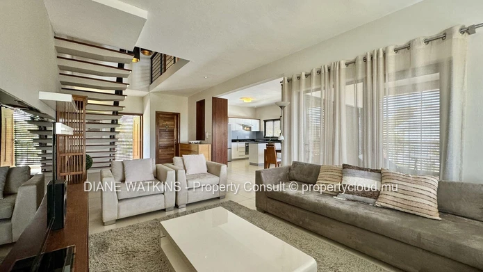 Sea-View Furnished Duplex Apartment for Rent in Tamarin