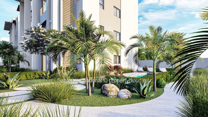 Appartement R+2 à vendre à Petit Raffray, Grand Baie. Surface habitable de 130m², 3 chambres, parking, piscine commun...