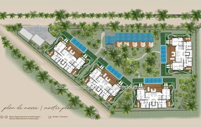 Appartement R+2 à vendre à Péreybère, 118m², 2 chambres, piscine commune, accès mer, proche commodités, cuisine équipée.