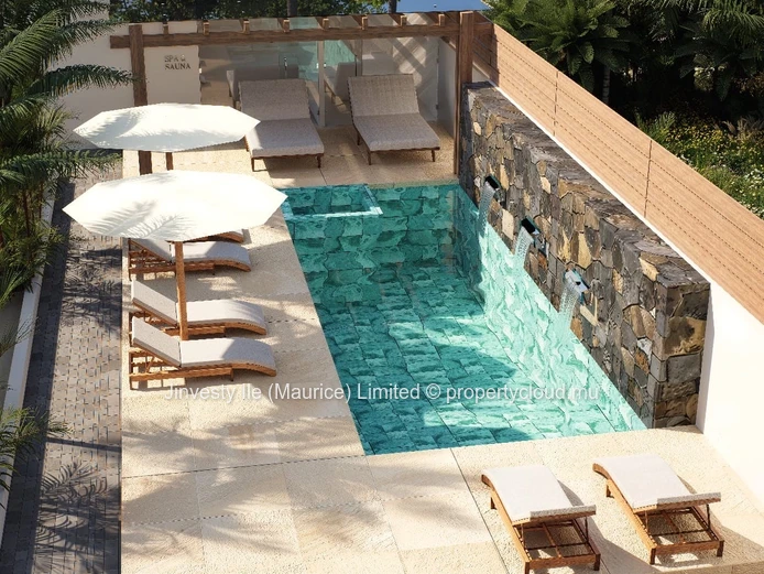 JINVESTY MAURITIUS : 3-bedroom ensuite penthouse with private pool in Mont Choisy | Palm Prestige