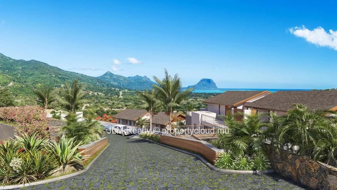 À vendre, penthouse avec une sublime vue sur la mer et la montagne du Morne situé à Petite Rivière Noire, Île Maurice