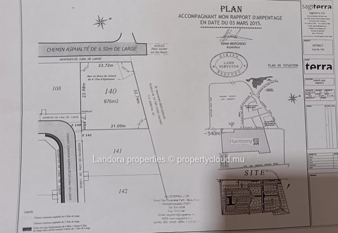 Residential Land for Sale – Morcellement Harmony, Pointe aux Piments