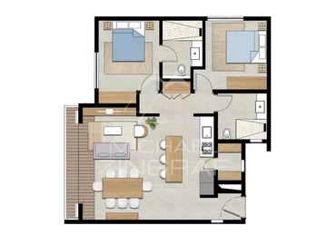 Appartement de 3 Chambres