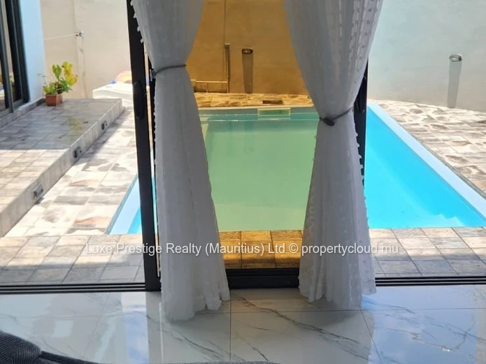 Modern 2-Bedroom Duplex Villa for Rent in Péreybère | Private Pool, Secure Gated Property & Parking