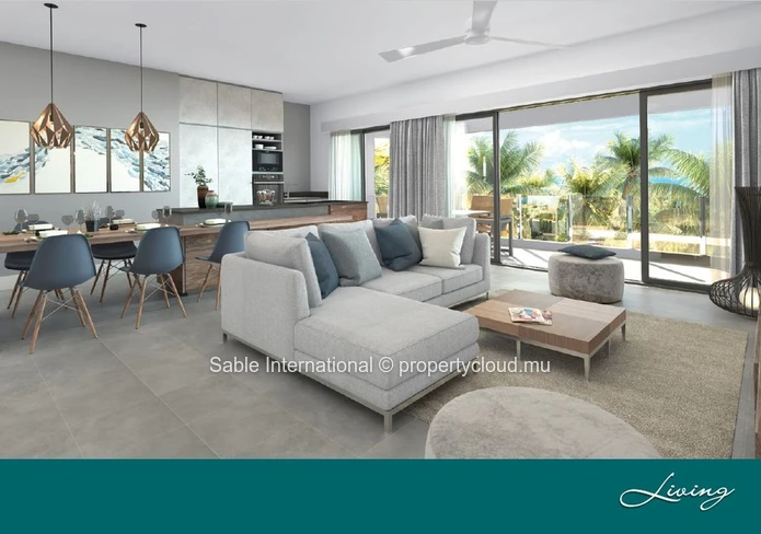 Luxurious Apartment with Private Pool & Sea Views in Pointe aux Canonniers