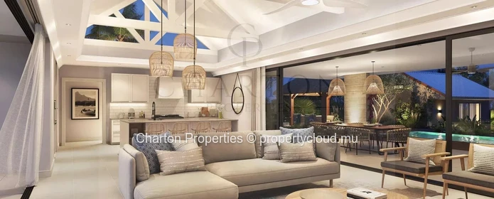 Villa contemporaine de 4 chambres avec vues panoramiques sur les montagnes à Tamarin
