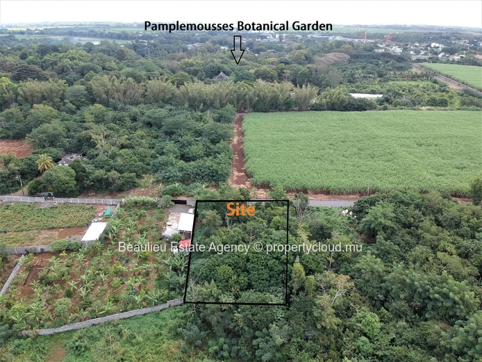 16.36 p Res Plot for Sale – Pamplemousses behind the SSR Ramgoolam Botanical Garden