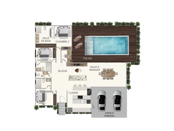 Maison de 3 Chambres