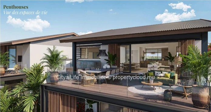 Luxurious Penthouse with Private Pool in Beau Champ - Close to School, Golf Course, and Shops - Rs 51M