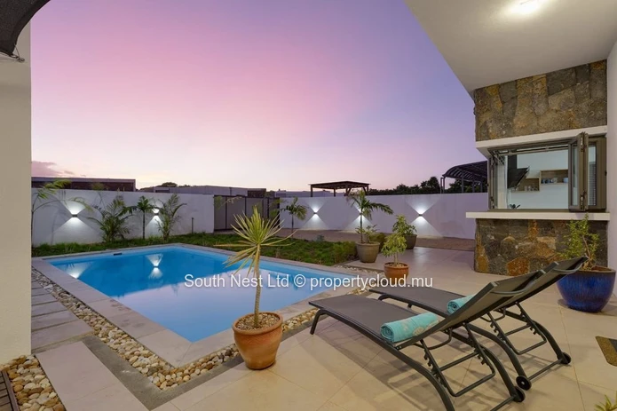 Villa contemporaine entièrement meublée de 3 chambres avec studio indépendant - Grand Baie