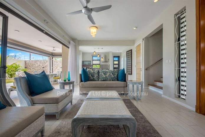 Spacious and newly built furnished villa for rent at Flic en Flac West Coast.