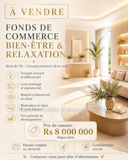 Fonds De Commerce Bien-Être / Relaxation – Nord De L’Île