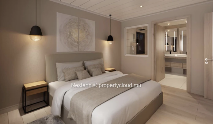 Modern 2 bedroom house with covered terrace and office