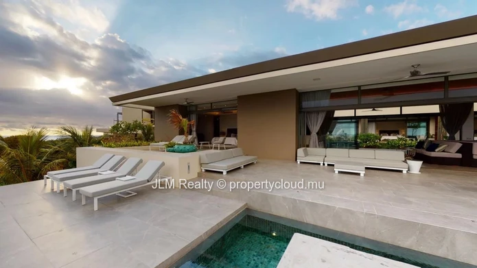 Luxury villa with spectacular sea view for sale in Bel Ombre, Mauritius