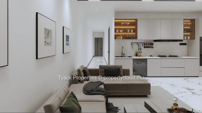 Appartements modernes 3 chambres avec piscine sur toit à Pereybere