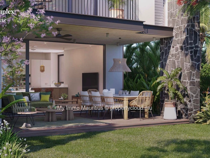 Duplex 3 chambres dans la Smart City de l’Est de l’île Maurice – Golf, mer et nature