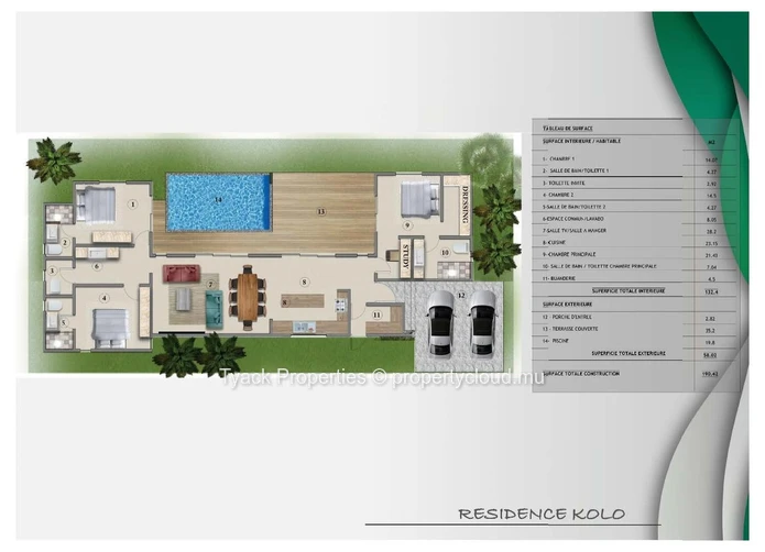 3-Bedroom Villas for Sale in VEFA in Calodyne – From MUR 14.9M