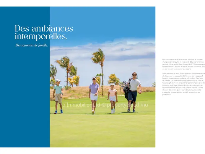 Villas exceptionnelles de 2 à 4 chambres au cœur du magnifique parcours de golf The Nine