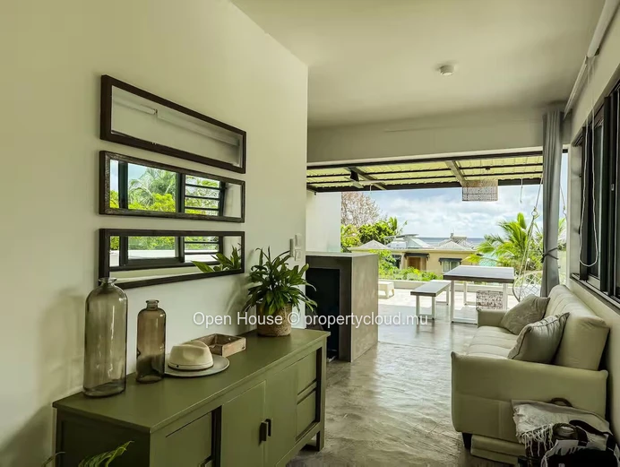 Furnished 1-Bedroom Beachfront Apartment for Rent in Roches Noires