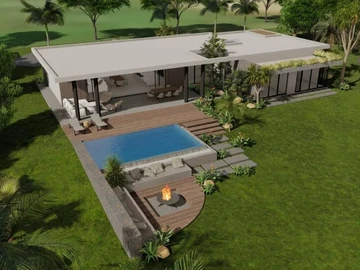To rent a magnificent single storey villa of high standing with 3 en suite bedrooms in the west of Mauritius