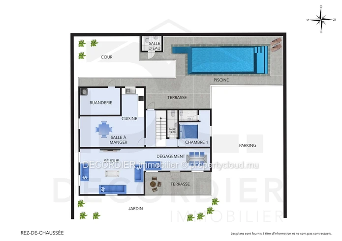 Belle villa moderne de 230 m² à Pereybere – Résidence sécurisée avec piscine (Mandat exclusif)