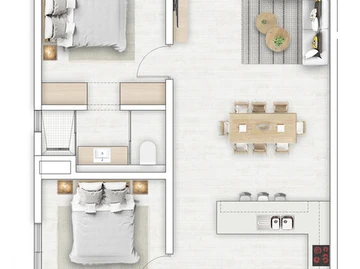 Appartement de 3 Chambres