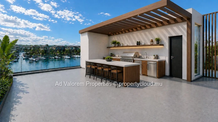 Villa contemporaine d’exception au cœur de La Balise Marina – Rivière Noire!