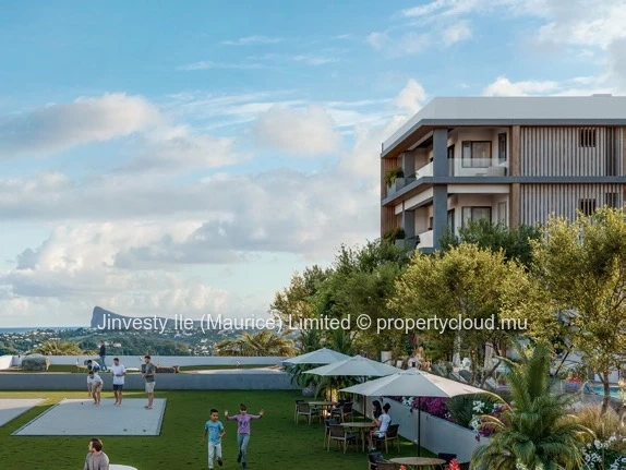 JINVESTY île Maurice : PRIX DIRECT PROMOTEUR : The Deck lot 319 2 chambres au 3e étage vue Coin de Mire Lot 319  ·  3...