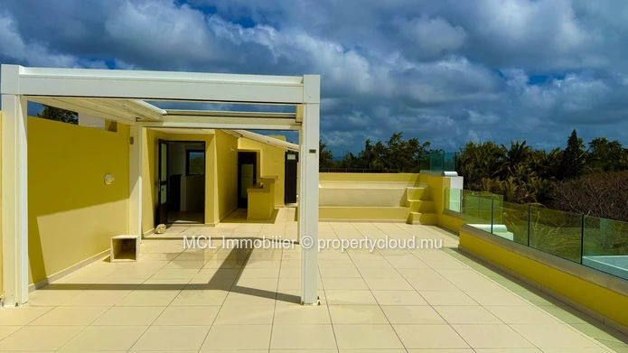 Luxury Beachfront Apartment with Private Pool of the rooftop in Poste Lafayette.
