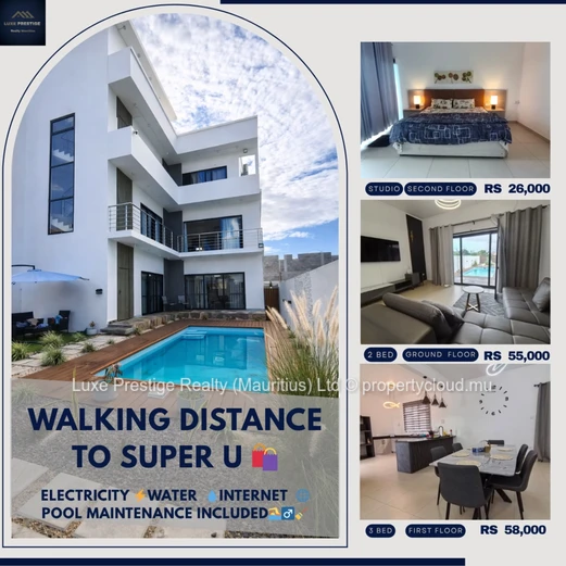 2-Bedroom Apartment in Grand Baie – Walk to Super U | All Bills Included | Furnished