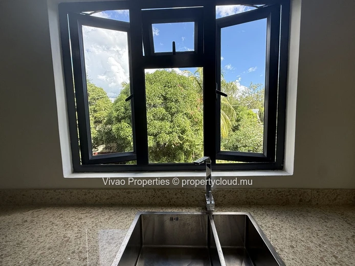 Furnished apartment for rent with 3 bedrooms and pool in La Preneuse, Black River - Rs 60,000/month.