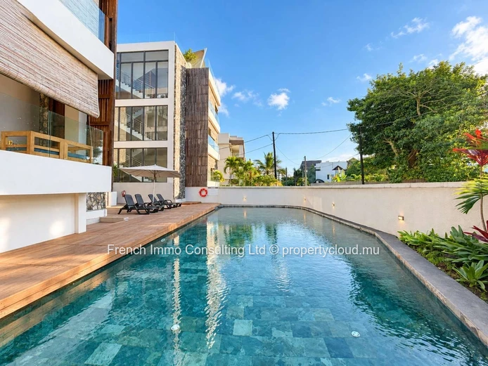 Superbe appartement 2 chambres a la residence one bay de pereybere , piscine privative et commune 