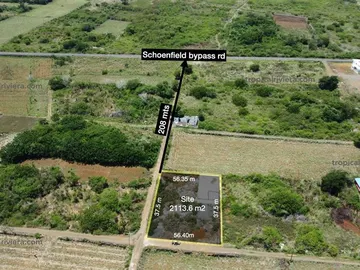 For Sale - Commercial land 2113 m2 with Concrete foundation - Schoenfield, Riviere du Rempart - Mauritius