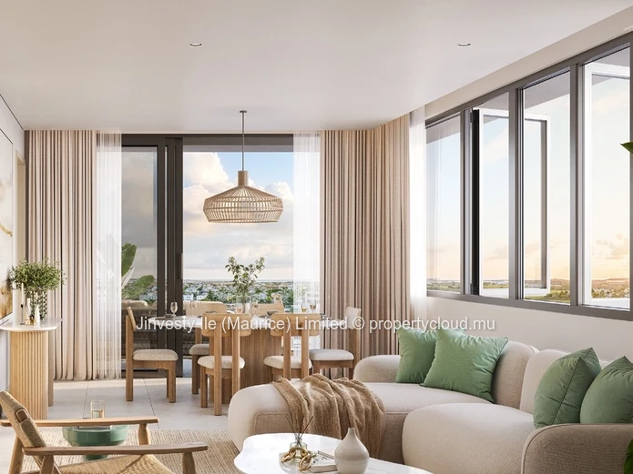 JINVESTY ile Maurice : prix direct promoteur : The Deck appartement 2 chambres avec vue mer à Grand Baie Lot 211  ·  ...