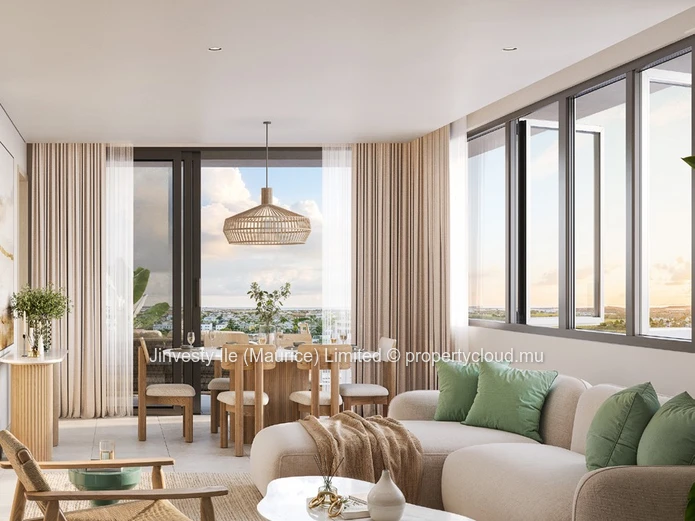 JINVESTY ILE MAURICE : Prix direct promoteur The Deck Grand Baie 2 chambres avec vue mer depuis la terrasse Lot 110  ...