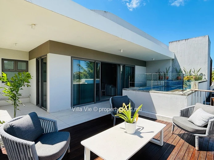 Mont Choisy - Beau penthouse de 2 chambres en-suite avec piscine privée