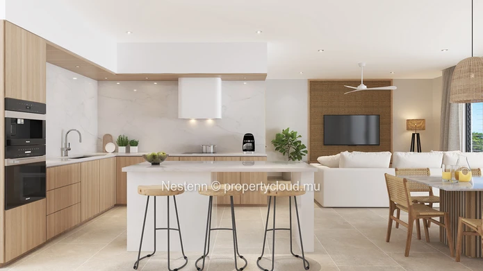 Élégant appartement au rez-de-chaussée avec vue montagne à proximité de la plage