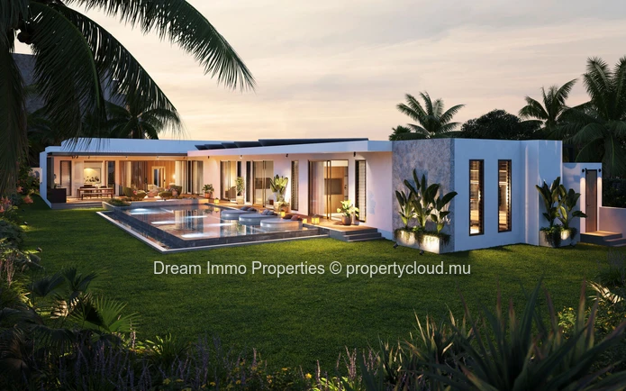 Unique villa 4 chambres avec accès plage & services hôteliers à Trou aux Biches – Ile Maurice