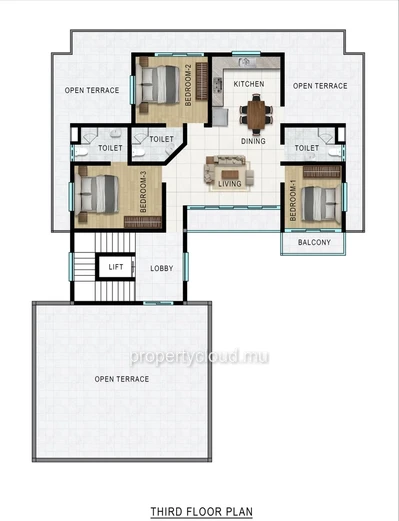 À VENDRE – PENTHOUSE NEUF 180 m² – CENTRE GRAND BAIE