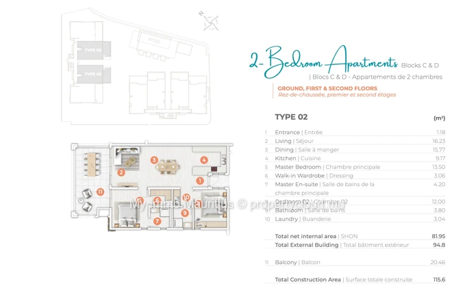 Brand-new 2-bedroom apartments in Calodyne – Investment & residence