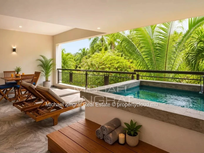 Appartement 2 chambres avec plunge pool privée à Bain Bœuf