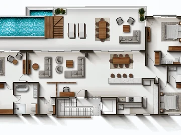 Penthouse de 3 Chambres