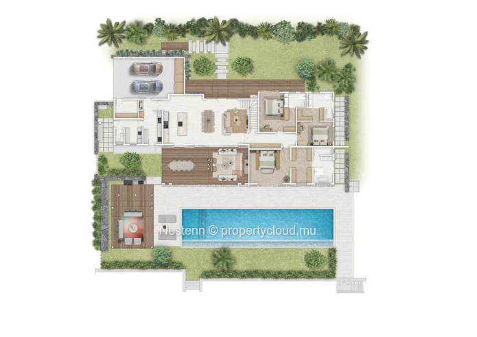 The Creole charm of an exceptional villa in a peaceful residential area