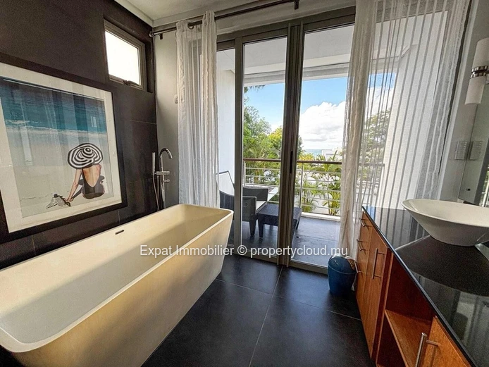 Splendid Villa in Secure Residence with Direct Sea Access at Pointe aux Canonniers 